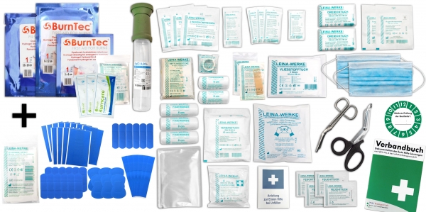 Komplett-Set Erste-Hilfe "GASTRO" nach aktueller DIN/EN 13157 für Betriebe + ZUSÄTZL. 1x Pflasterset (42-teilig)